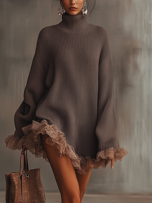 Belén | Robe en maille à volants — douce, chaude et romantique.