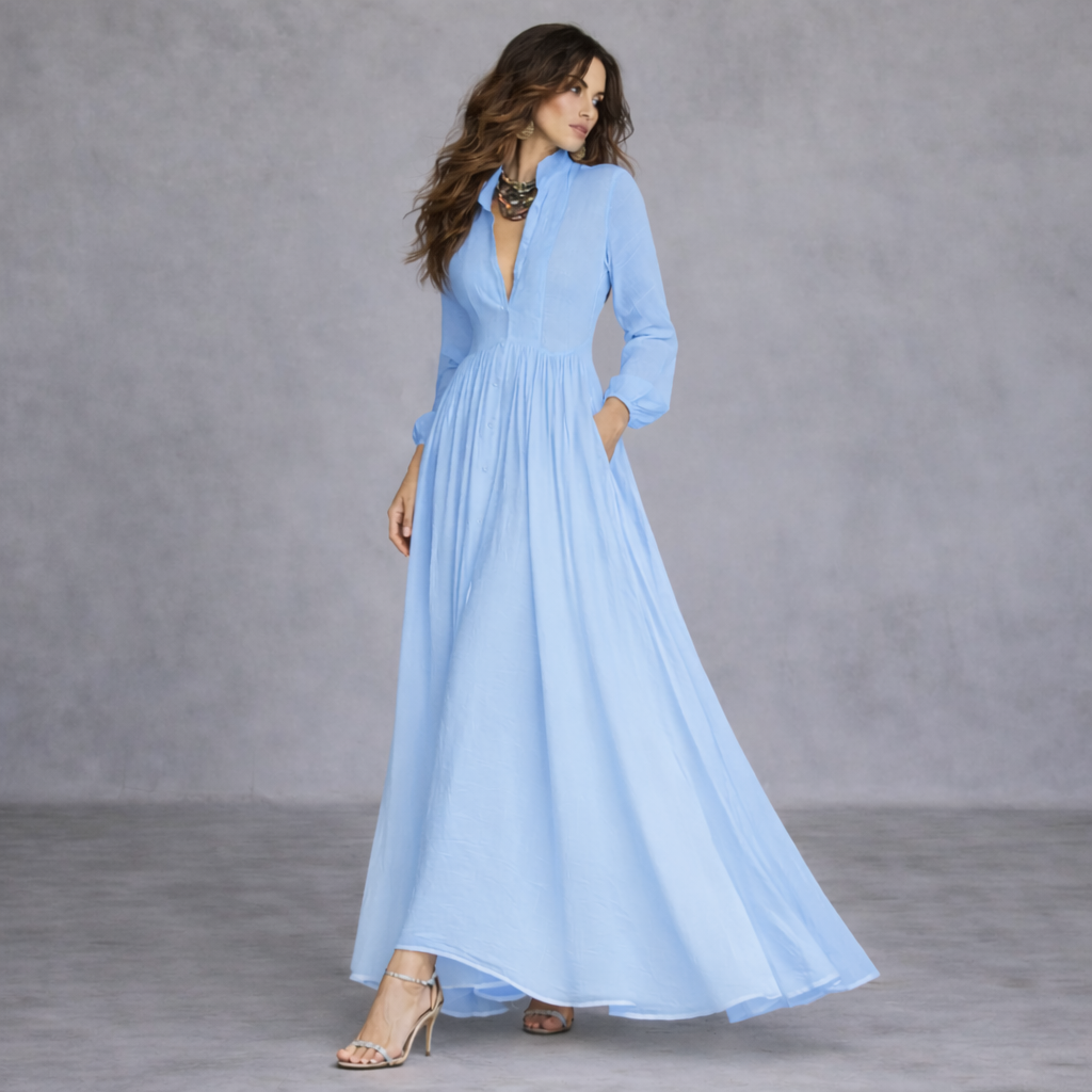 Regina™ | Jurk met V-hals