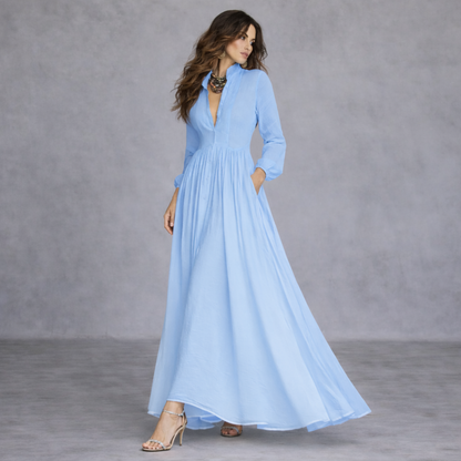 Regina™ | Jurk met V-hals
