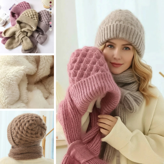 Fleece | Gevoerde en winddichte muts en sjaal