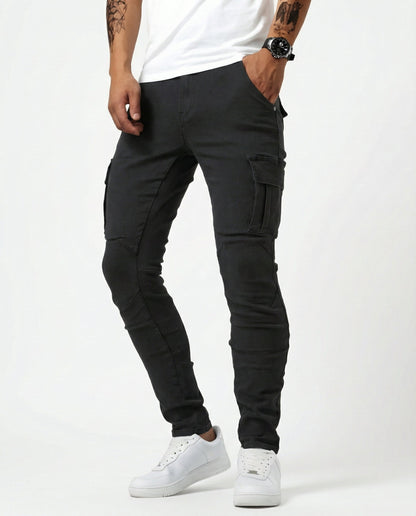 Pantalon cargo élastique