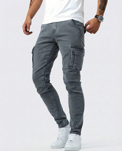 Pantalon cargo élastique