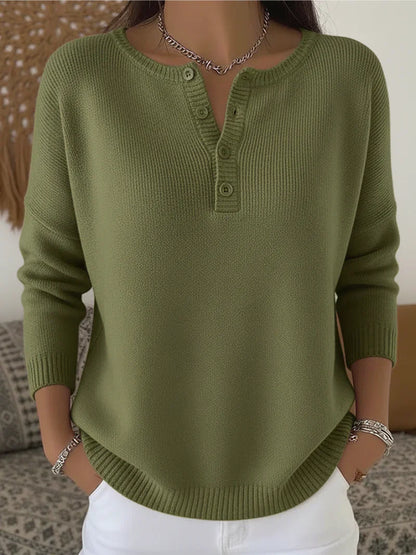 Mira – Gebreid Vest Met Knopen