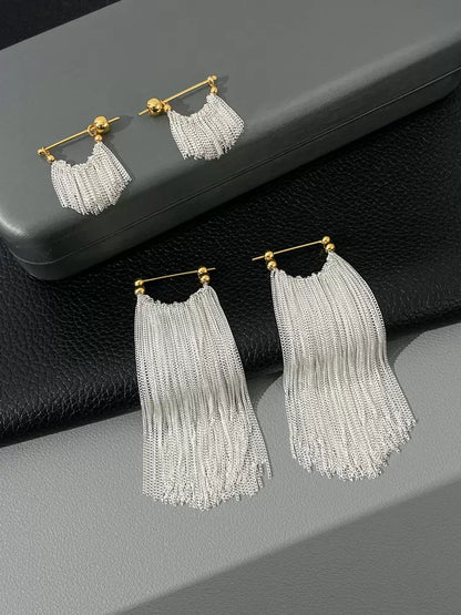 Ursa™ Pendientes, collar, pulsera con flecos en forma de cascada