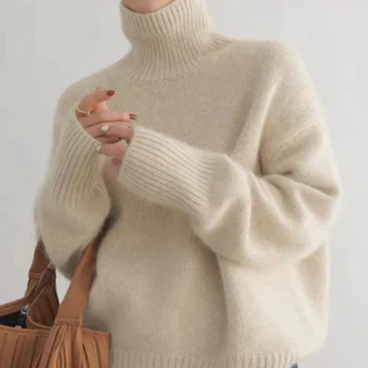 Anna | Pull col roulé en cachemire de luxe