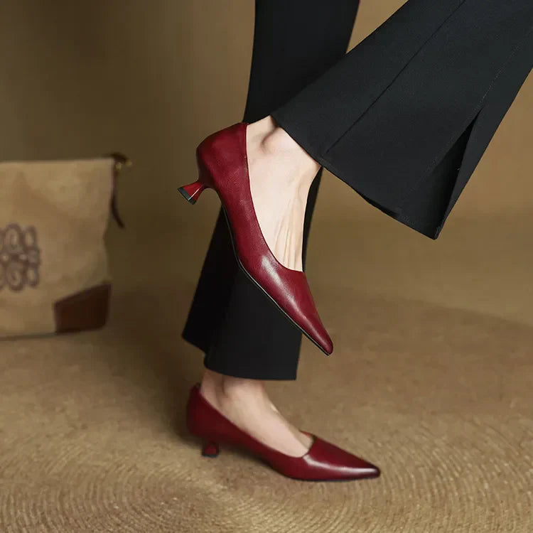 Marise - Leren Pumps Met Spitse Neus
