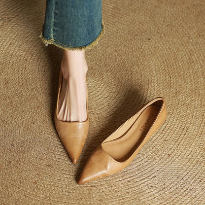 Anok Tacones Altos de Cuero Auténtico
