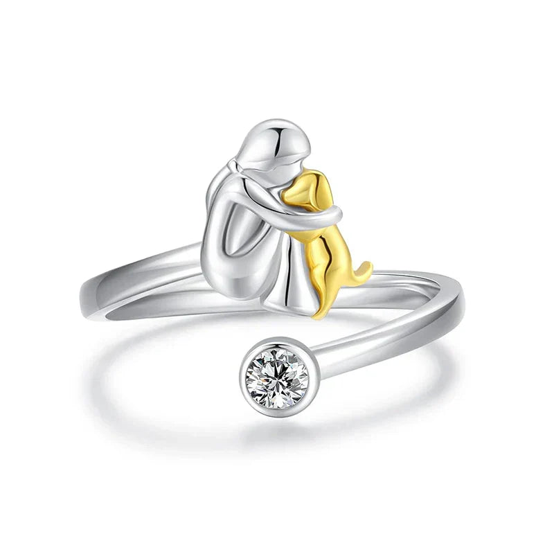Amapola | Anillo con icono de perro