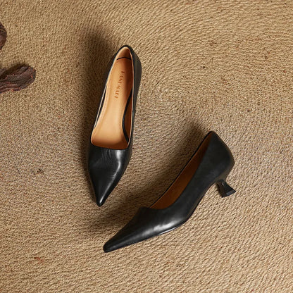 Anok Tacones Altos de Cuero Auténtico