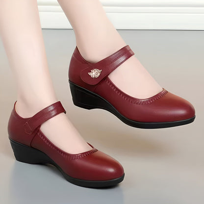 Brenka - Elegantes Zapatos De Cuero Con Correa