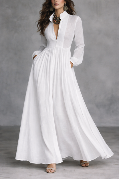 Regina™ | Jurk met V-hals