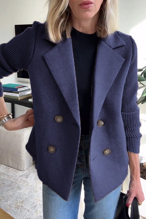 Kittiya - Elegante Blazer De Punto Con Manga Larga