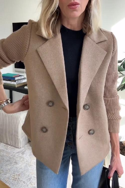 Kittiya - Elegante gebreide blazer met lange mouwen