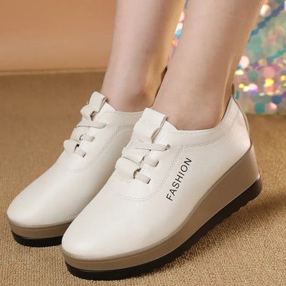 Saturnina - Zapatos De Cuero Con Suela Gruesa