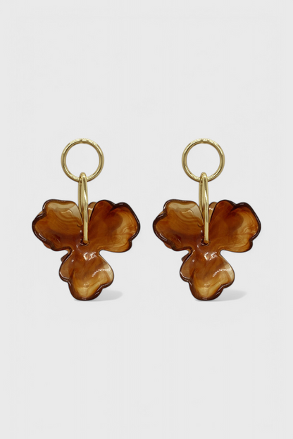Boucles d'oreilles pendantes Fleur