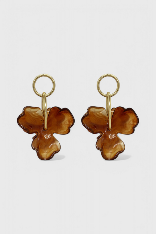 Boucles d'oreilles pendantes Fleur