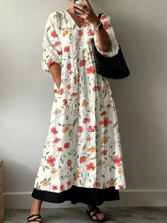 Ana Robe Élégance Imprimée
