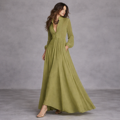 Regina™ | Jurk met V-hals