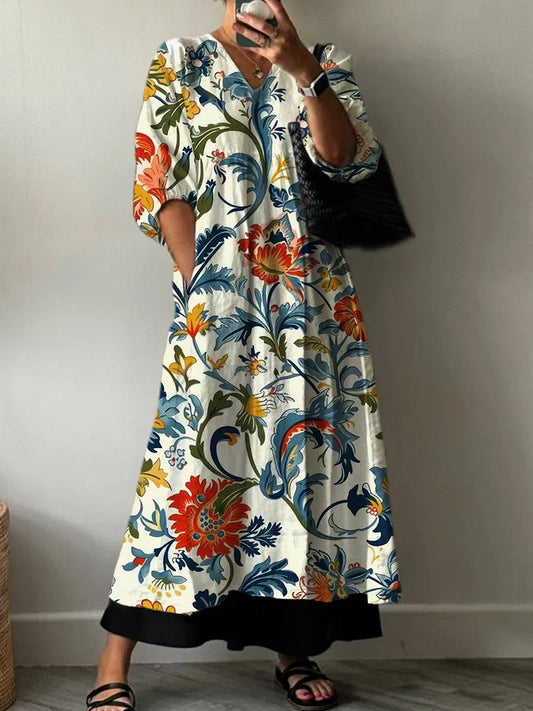 Robe de soirée élégante Tiana à imprimé floral