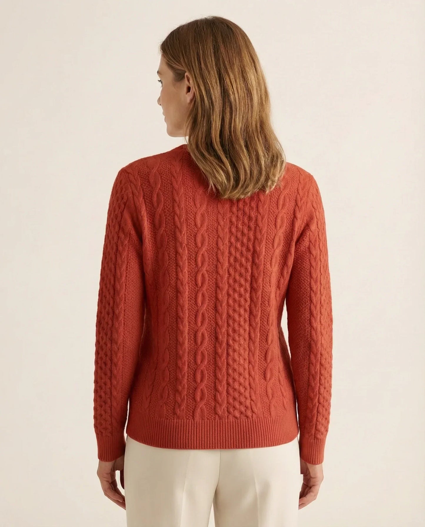 Frida | Suéter De Punto Trenzado Con Cremallera