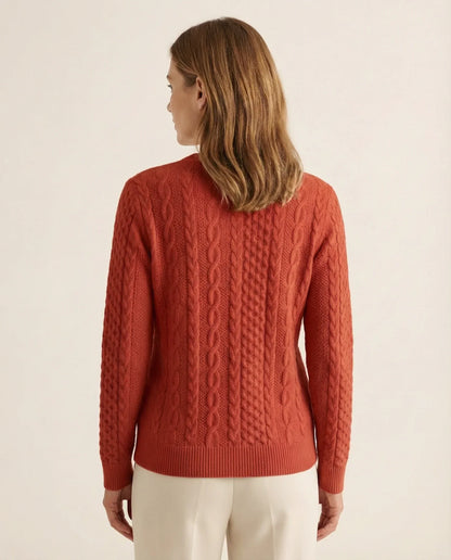 Frida | Suéter De Punto Trenzado Con Cremallera