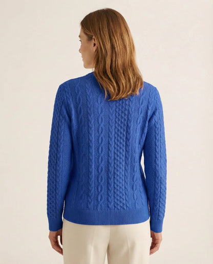 Frida | Suéter De Punto Trenzado Con Cremallera