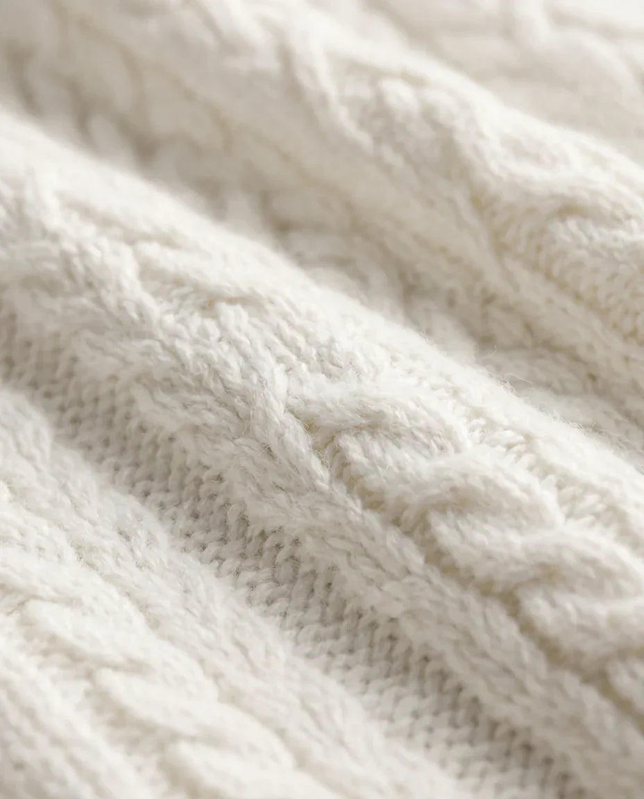 Frida | Suéter De Punto Trenzado Con Cremallera