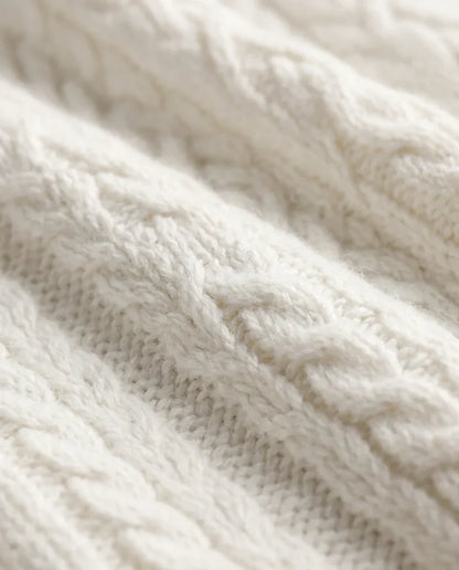 Frida | Suéter De Punto Trenzado Con Cremallera