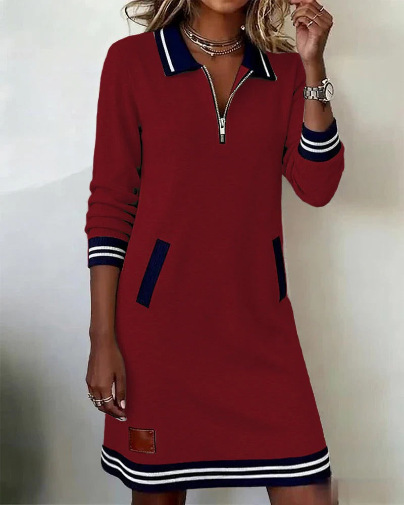 Catalina | Robe en Coton à Manches Longues