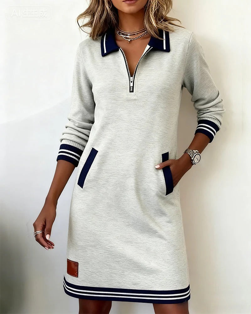 Catalina | Robe en Coton à Manches Longues