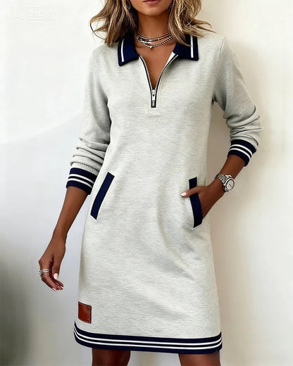 Catalina | Robe en Coton à Manches Longues