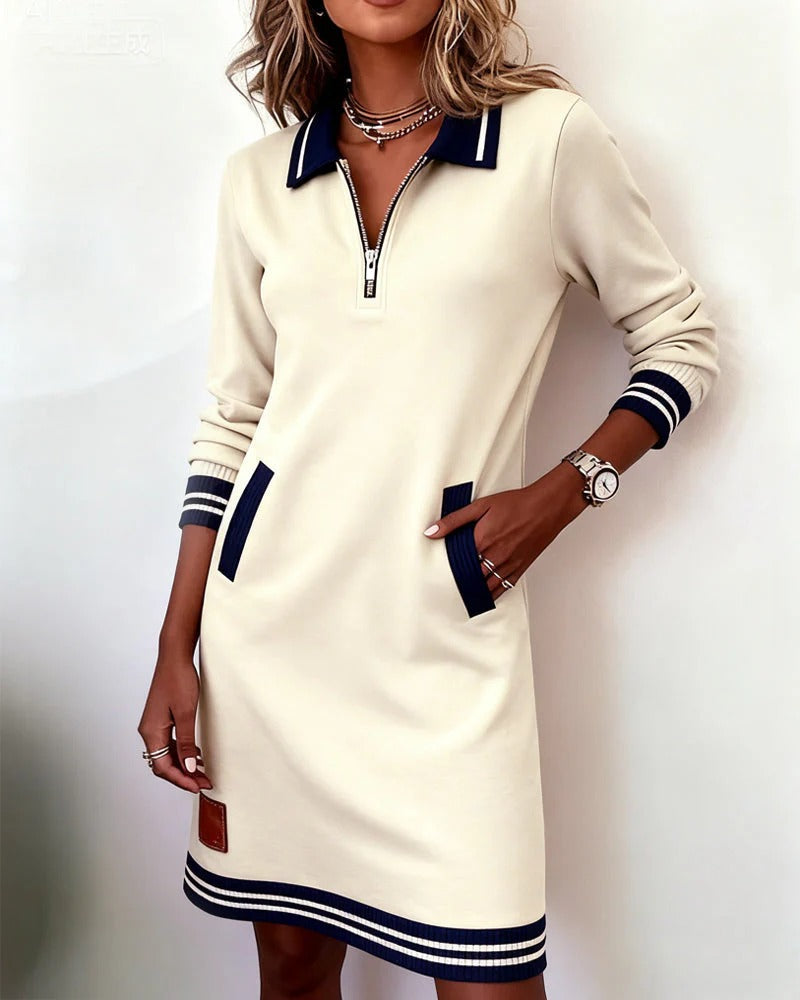 Catalina | Robe en Coton à Manches Longues