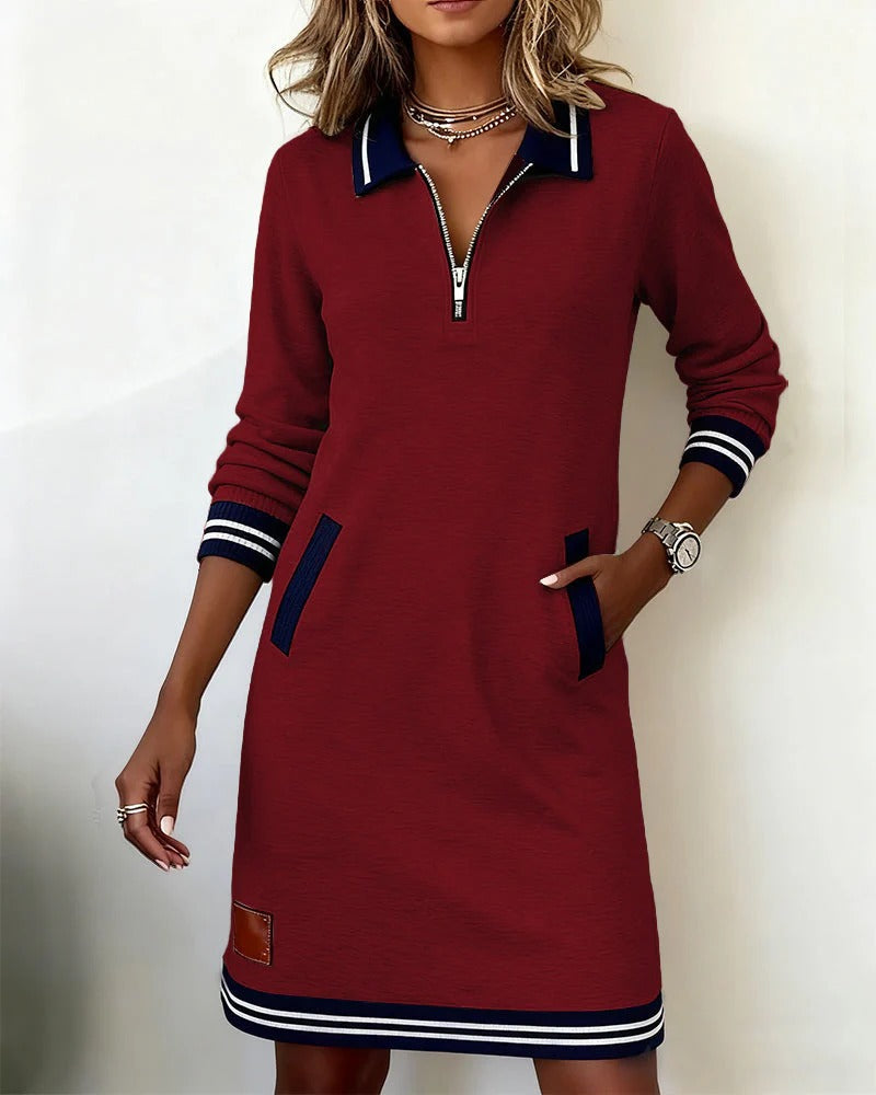 Catalina | Robe en Coton à Manches Longues