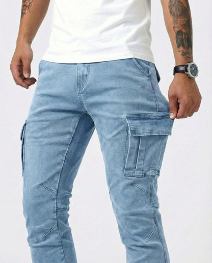 Pantalon cargo élastique