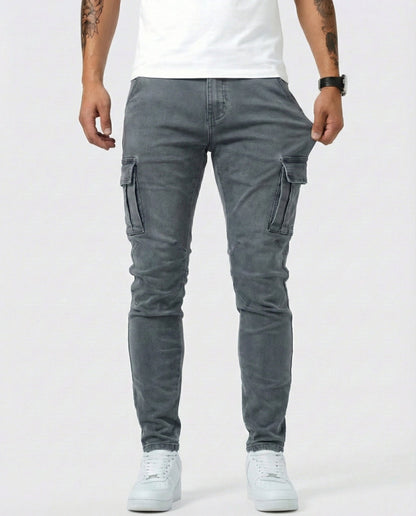Pantalon cargo élastique