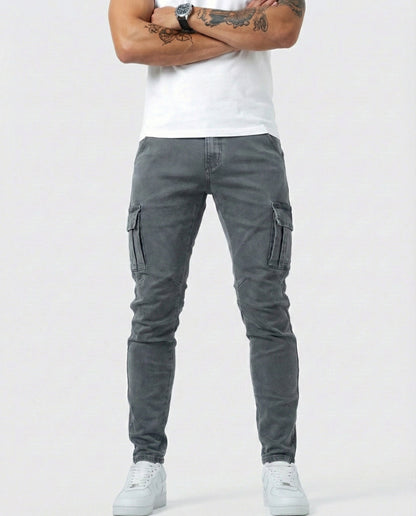 Pantalon cargo élastique