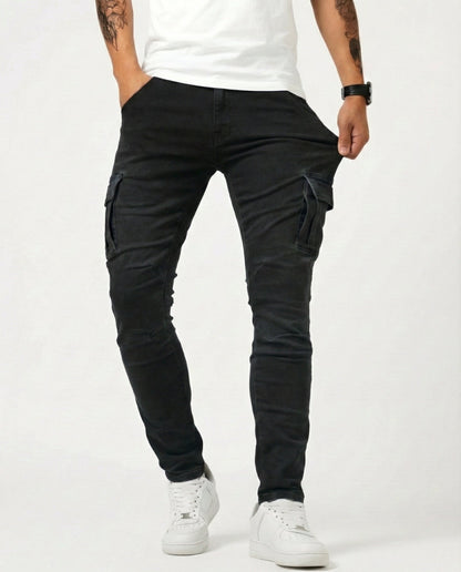 Pantalon cargo élastique