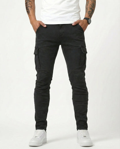 Pantalon cargo élastique