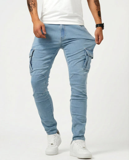 Pantalon cargo élastique