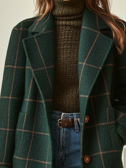 Santoro™ | MANTEAU À CARREAUX CORALIE