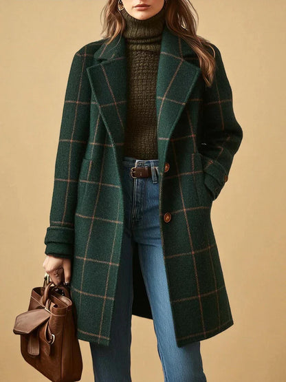 Santoro™ | MANTEAU À CARREAUX CORALIE