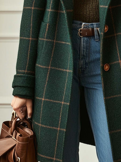 Santoro™ | MANTEAU À CARREAUX CORALIE