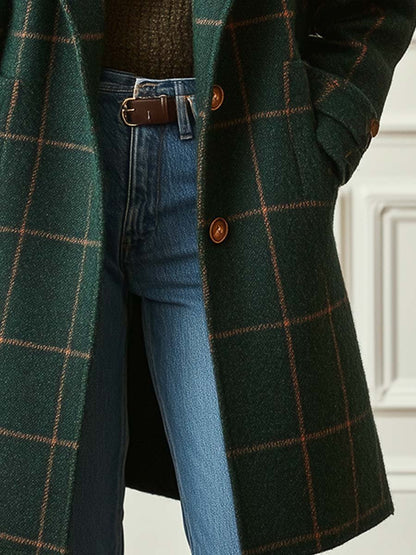 Santoro™ | MANTEAU À CARREAUX CORALIE
