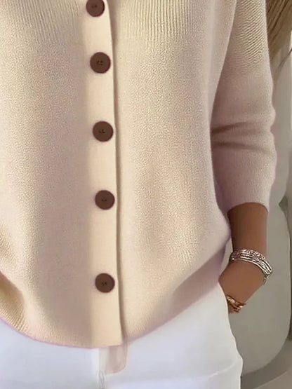 Mila | Klassiek gebreid vest met knopen