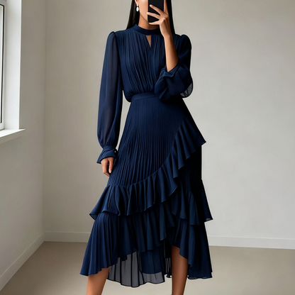 Helena - Robe midi plissée