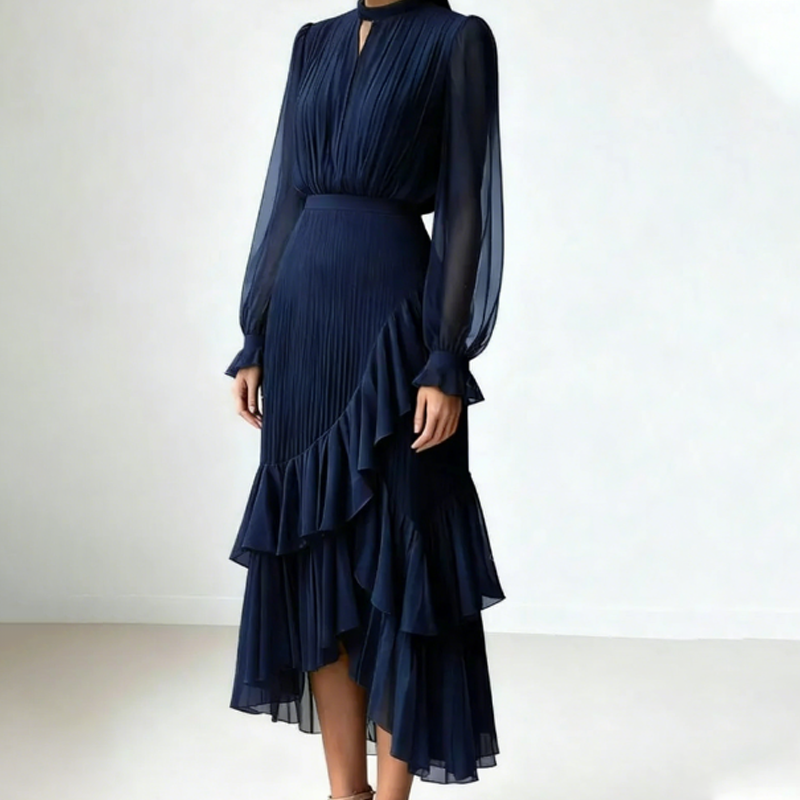 Helena - Robe midi plissée