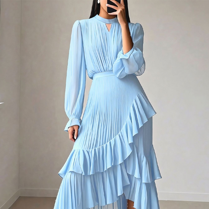 Helena - Robe midi plissée