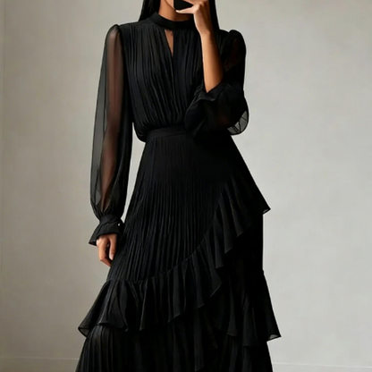 Helena - Robe midi plissée